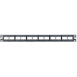Panduit Mini-Com 24 Port Modular Patch Panel - 24 x RJ-45 - 24 Port(s) - 24 x RJ-45 - 24 x RJ-11 - 19" Wide - Rack-mountable
