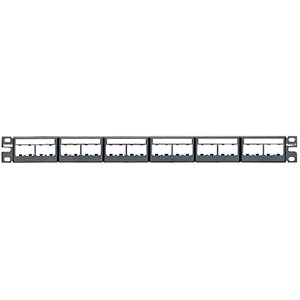 Panduit Mini-Com 24 Port Modular Patch Panel - 24 x RJ-45 - 24 Port(s) - 24 x RJ-45 - 24 x RJ-11 - 19" Wide - Rack-mountable