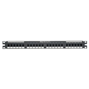 Panduit 24 Port Cat5e Network Patch Panel - 24 x RJ-45 - 24 Port(s) - 24 x RJ-45 - 24 x RJ-11 - 1U High - 19" Wide - Rack-mountable