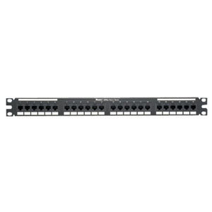 Panduit DP6 24 Port Cat6 Network Patch Panel - 24 x RJ-45 - 24 Port(s) - 24 x RJ-45 - 24 x RJ-11 - 1U High - 19" Wide - Rack-mountable