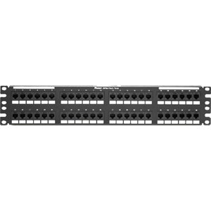 Panduit DP48688TG 48-Port Network Patch Panel - 48 x RJ-45 - 48 Port(s) - 48 x RJ-45 - 48 x RJ-11 - 2U High - Rack-mountable