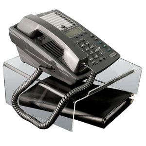 Kantek ATS580 Angled Telephone Stand - 4.50" Height x 10" Width x 9.50" Depth - Acrylic - Clear