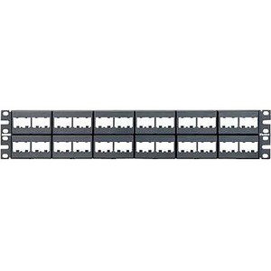 Panduit CPP48WBLY Modular Patch Panel - 48 Port(s) - 2U High - Black - 19" Wide - Rack-mountable