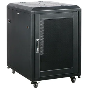 Claytek 15U 800mm Depth Rack-mount Server Cabinet - 15U Rack Height x 19" Rack Width - Rack-mountable - Black - Aluminum, Steel - 2200 lb Maximum Weight Capacity