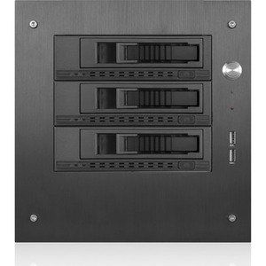 iStarUSA Compact Stylish 3x 3.5" Hotswap mini-ITX Tower - Tower - Black - Aluminum, Steel - 4 x Bay - 0 - Mini ITX Motherboard Supported - 1 x Fan(s) Supported - 3 x External 3.5" Bay - 1 x Internal 2.5" Bay - 1x Slot(s) - 2 x USB(s)