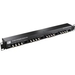 NVT Phybridge 16-Channel StubEQ Active Receiver Hub - 16 Output Device - 1509.19 ft Range - 4 x Network (RJ-45) - Twisted Pair - Rack-mountable, Desktop