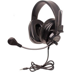 Califone Deluxe Multimedia Stereo Headsets w/Mic and To Go Plug Via Ergoguys - Stereo - Mini-phone (3.5mm) - Wired - Over-the-head - Binaural - Circumaural