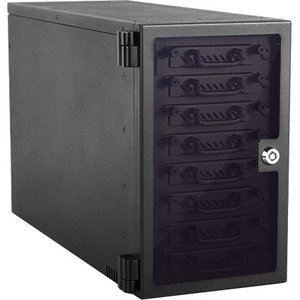 RAIDage EAGE8402TG-ES Drive Enclosure - eSATA Host Interface Tower - Black - 8 x HDD Supported - 8 x SSD Supported - 8 x Total Bay - 8 x 2.5" Bay - Steel