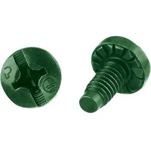Panduit Green Thread-Forming Bonding Screw, #10-32 x 1/2" - 10 - 0.50" - Green - 100
