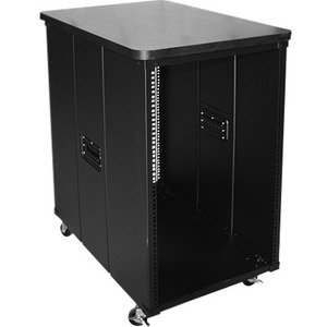 Claytek 15U 600mm Depth Simple Server Rack with Wood Top - For Server - 15U Rack Height23" Rack Depth - Floor Standing - Black - Wood, SPCC - 220 lb Maximum Weight Capacity