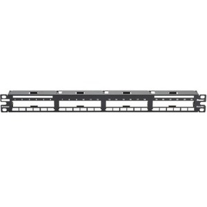 Panduit QuickNet QSP24BL Modular Patch Panel - 24 Port(s) - 1U High - Black - 19" Wide - Rack-mountable