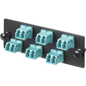 Panduit Opticom FAP8WAQDLCZ Network Patch Panel - 8 Port(s) - 8 x Duplex - Black, Aqua
