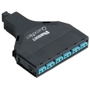 Panduit QuickNet Network Patch Panel - 12 Port(s) - 12 x Duplex - Aqua