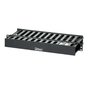 Panduit PatchLink WMPSE Cable Manager - Cable Manager - Black - 1U Rack Height x 19" Panel Width x 19" Length - ABS Plastic - 1 Pack