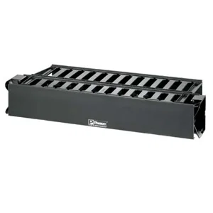 PANDUIT PatchLink Horizontal Cable Manager - Cable Manager - Black - 2U Rack Height x 19" Panel Width
