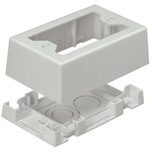 PANDUIT Pan-Way Low Voltage Surface Mount Outlet Box - Mount Box - Electric Ivory - 1 Pack