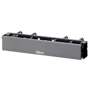 PANDUIT Open-Access Horizontal Cable Manager - Cable Manager - Black - 1U Rack Height x 19" Panel Width