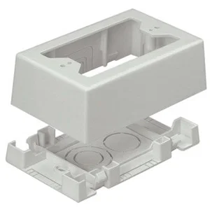 PANDUIT Pan-Way Low Voltage Surface Mount Outlet Box - Mount Box - Off White - 1 Pack