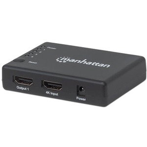 HDMI Splitter 4-Port (Compact), 4K@30Hz, Displays output from x1 HDMI source to x4 HD displays (same output to four displays), AC Powered (cable 0.7m), Black, Three Year Warranty - 4096 x 2160 - 340 MHzMaximum Video Bandwidth - 49.21 ft Maximum Operating 