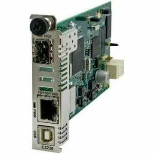 Transition Networks ION Gigabit Ethernet Remotely Managed NID Module - 1 x Network (RJ-45) - USB - Gigabit Ethernet - 10/100/1000Base-T, 1000Base-X - 1000 Mbit/s - 0.10 km - 1 x Expansion Slots - SFP (mini-GBIC) - 2 x SFP Slots - AC/DC - TAA Compliant