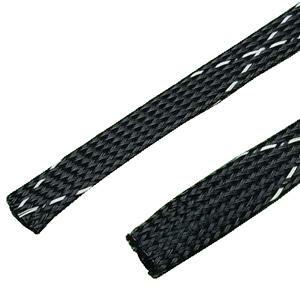 PANDUIT 200ft Braided Expandable Sleeving - Cable Sleeve - Black - 200 ft Length - 1 Pack