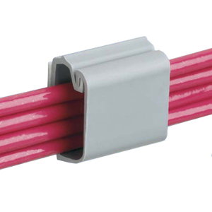 PANDUIT Adhesive Backed Latching Clip - Cable Clip - Light Gray - 100 Pack