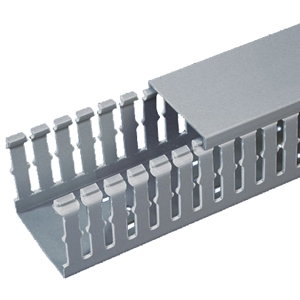 PANDUIT 6ft Panduct Type F - Narrow Slot Wiring Duct - Cable Duct - Light Gray - 72" Length - 6 Pack