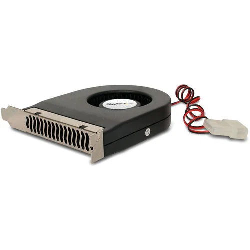 StarTech.com Expansion Slot Rear Exhaust Cooling Fan with LP4 Connector - PC Case Exhaust Fan/Video Card Cooler Fan - System fan kit - Fits in standard full-profile computer cases; Ball bearing fan; Inline LP4 connectors; 12V @ 0.15A, 1.8W; 6.9 CGM @ 2,20