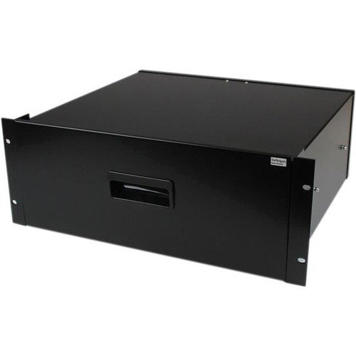 StarTech.com 4U Black Steel Storage Drawer for 19in Racks and Cabinets - 4U Black Sliding Rack Storage Drawer - Add a rugged 4U storage drawer to any standard 19in server rack or cabinet - rackmount drawer - 4u drawer - rackmount storage - rack storage dr