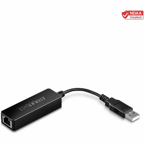 TRENDnet USB 2.0 to Fast Ethernet Adapter, Supports Windows And Mac OS, ASIX AX88772A Chipset, Backwards Compatible With USB 1.0 And 1.0, Full Duplex 200 Mbps Ethernet Speeds, Black, TU2-ET100 - USB 2.0 to 10/100 Mbps Ethernet Adapter