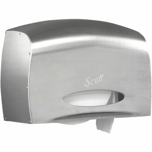 Scott Toilet Paper Dispenser, Wall-Mount, Pro, Coreless Jumbo Roll, 9.38" Roll Diameter, 14.3" x 6" x 9.8", for Scott/Cottonelle JRT Rolls