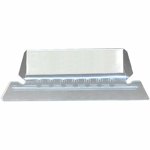 Smead File Tabs, 2.25" W x 0.5" D, Clear Poly, Archival-Safe, Smudge-Resistant, Acid-Free, for Letter/Legal Folders, 25/PK