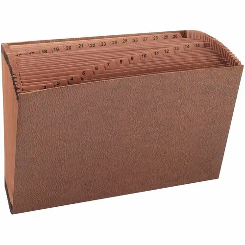 Smead Expanding File, Legal 8.5" x 14", 31-Pocket, 15" x 7/8" x 10", Leather-Like, Redrope, Reinforced Gusset, 30% Recycled
