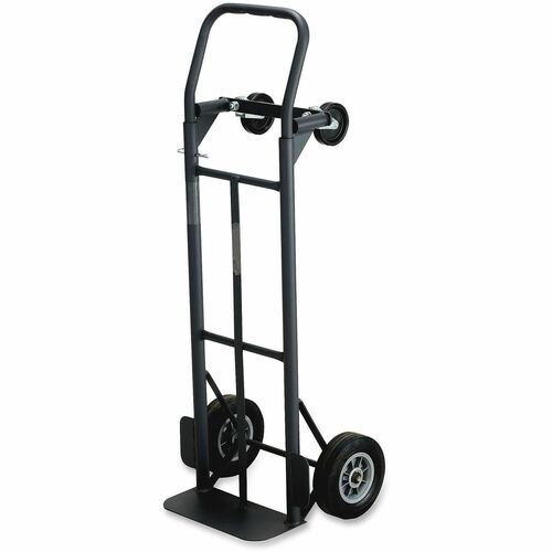 Safco Tuff Truck Convertible - 500 lb Load Capacity - 8" Caster Size - 18.50" Width x 12" Depth x 52" Height - Steel Frame - Black - 1 Each