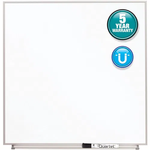 Quartet Matrix Magnetic Board, 23" W x 23" H, White Natural Cork Surface, Silver Aluminum Frame
