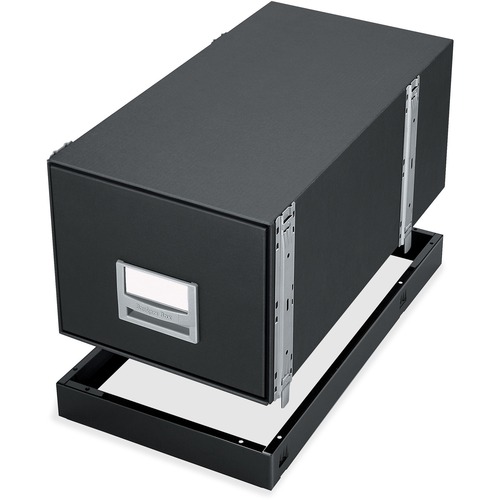Bankers Box Metal Base File Storage Box - 13.88" Width x 25.38" Depth x 2.50" Height - Metal - Black - 1 Each