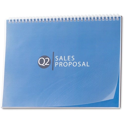 Swingline GBC Binding Cover, Design View, 8.5" x 11", Clear Polypropylene, Heavy-Duty, Unpunched, 25/PK