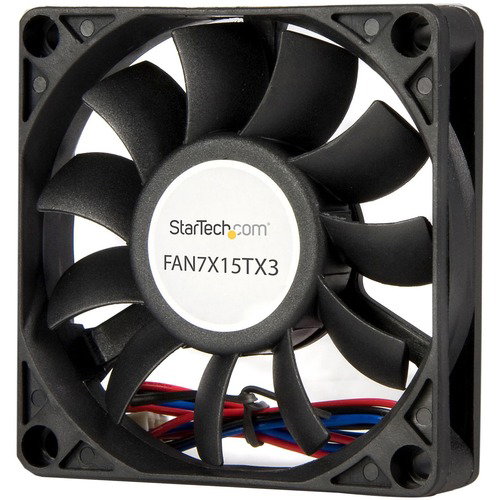 StarTech.com Replacement 70mm Ball Bearing CPU Case Fan - TX3 Connector - Case fan - 70 mm - black - Add additional chassis cooling with a 70mm ball bearing fan - pc fan - computer case fan - 70mm fan - tx3 fan - 3 pin case fan