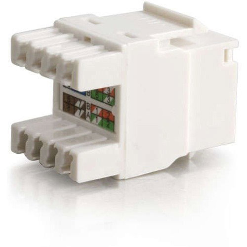 C2G Cat5E RJ45 UTP Keystone Jack - White - RJ-45, 110-punchdown