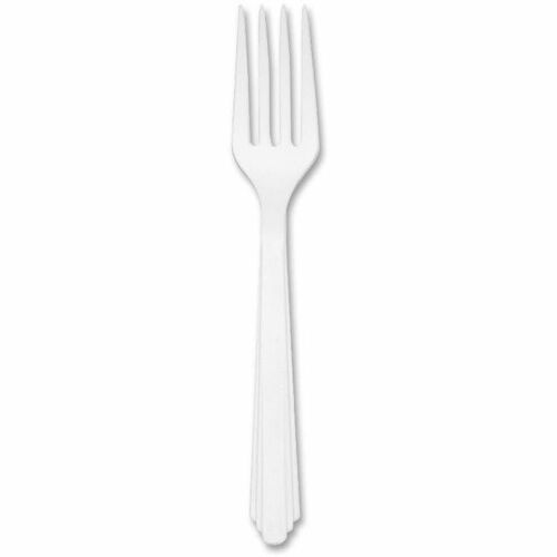 SKILCRAFT Type III Premium Plastic Flatware - 100 Piece(s) - 100/Pack - Plastic - White