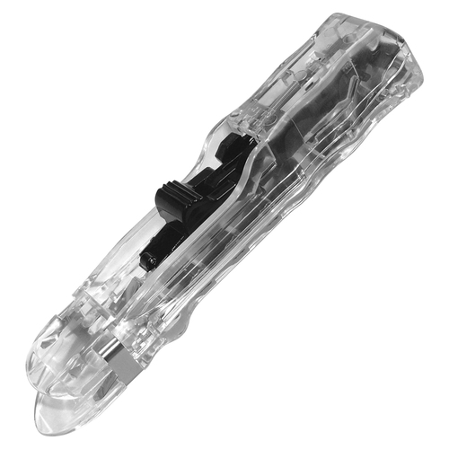 SKILCRAFT Clam Clip Dispenser - Medium - 60 Sheet Capacity - 1Dozen - Blue, Clear - Stainless Steel