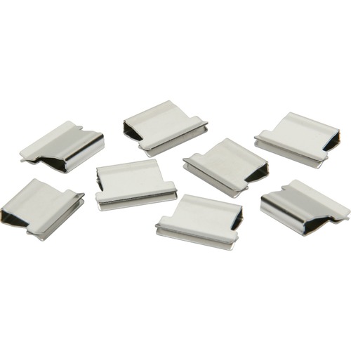 SKILCRAFT Clam Clip Dispenser Refills - Small - 50 / Box - Stainless Steel - Stainless Steel