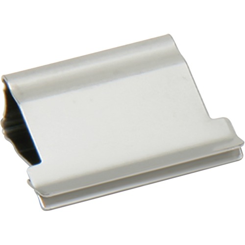 SKILCRAFT Clam Clip Dispenser Refills - Large - 35 / Box - Stainless Steel - Stainless Steel