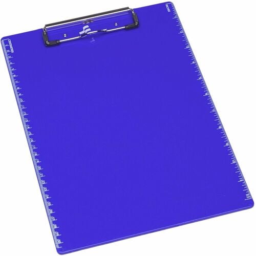 SKILCRAFT Recycled Plastic Clipboard - 0.50" Clip Capacity - 8 1/2" x 11" - Spring Clip - Plastic - Blue - 1 Each