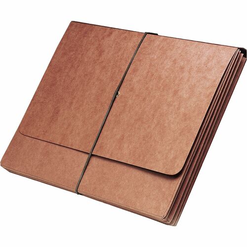 SKILCRAFT Expanding Envelope Wallet - 9 1/2" x 11 3/4" - 3 1/2" Expansion - Red - 1 Each