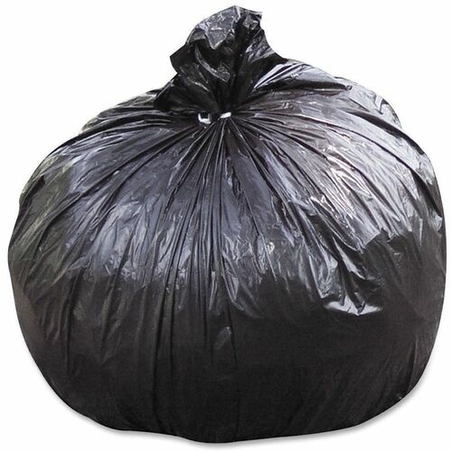 SKILCRAFT Heavy-duty Recycled Trash Bag - 45 gal/75 lb Capacity - 40" Width x 48" Length - 1.50 mil (38 Micron) Thickness - Black - Polyethylene, Resin - 100/Carton