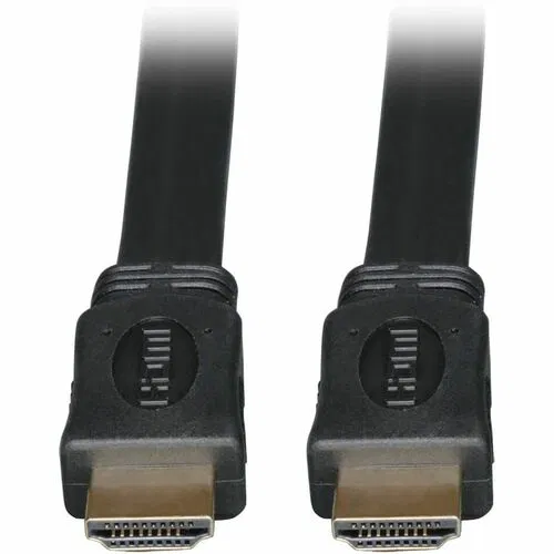 Tripp Lite HDMI Cable, Gold Series, Flat, 3 ft, 18 Gbit/s, Black