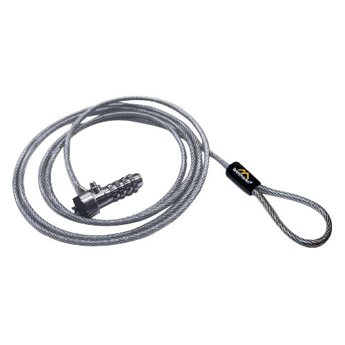 Brenthaven 4110 Zero Impact Notebook Cable Lock - 6.50 ft Dia) Cable - Resettable - 4-digit - Combination Lock - Zinc Alloy
