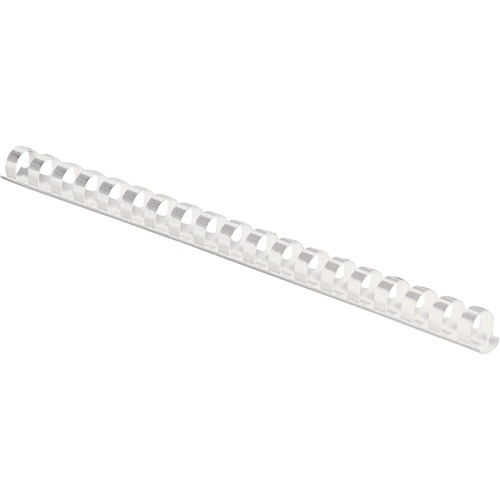 Fellowes Plastic Comb Binding, 19-Ring, 0.5" Dia, 90-Sheet Capacity, Letter 8.5" x 11", White, 100/PK
