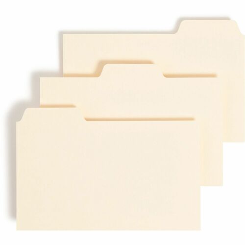 Smead Card Guides with Blank Tab - Blank Tab(s) - 3" Width x 5" Length - Manila Divider - 10% Recycled - 100 / Box